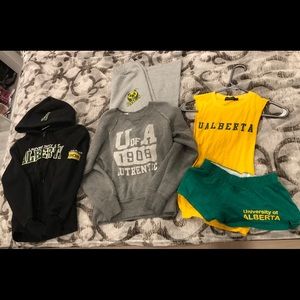 University of Alberta UofA Hoodie Sweatshirt Lot